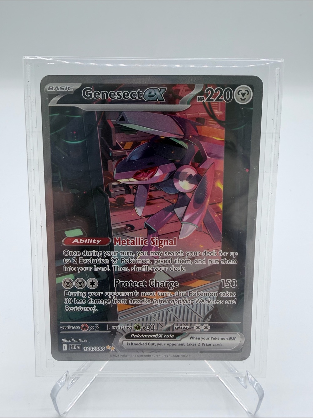 Pokemon Genesect ex Card - Purple, Red, Black